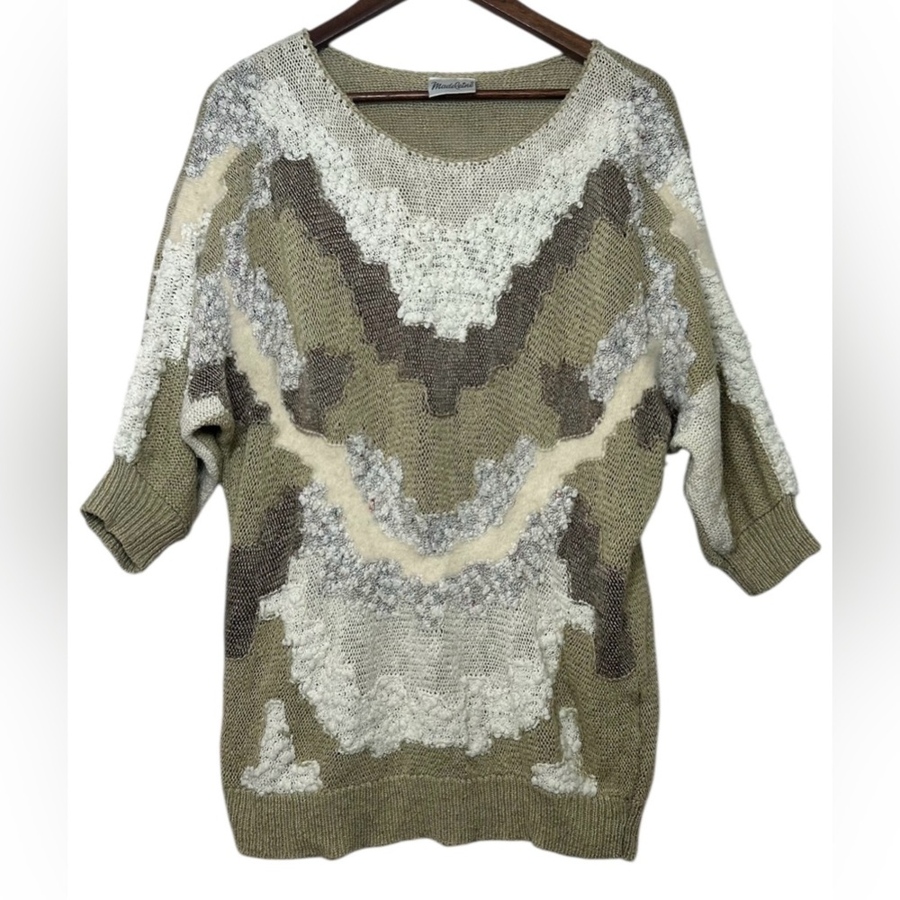 MADELEINE Germany Textured Multicolor Angora Wool Blend Jumper Sweater Sz 10/12